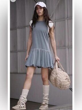 Free People Movement Hot Shot Bubble Mini Set Summer Storm Blue Size SM NWT